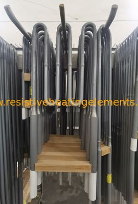 W şeklindeki MoSi2 Isıtma Elementi 1800c Moly Disilikit Isıtma Elementi